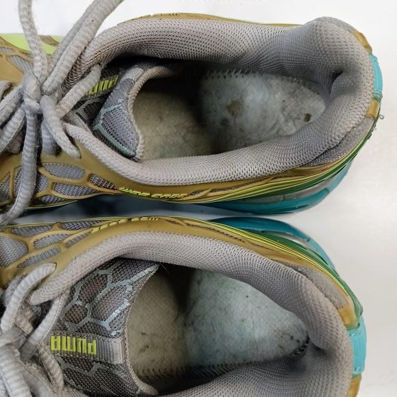 PUMA Womens Running Shoes Sneakers Sz 8 BioWeb Elite‎ WebCage Gray Blue Green - Picture 7 of 11